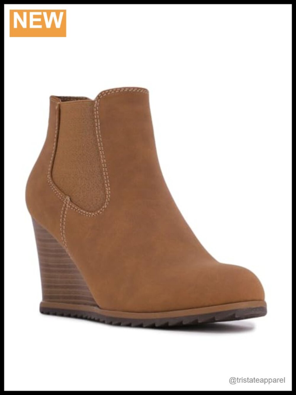 Faux Suede Sherpa Fur Wedge Ankle Bootie Slip-On